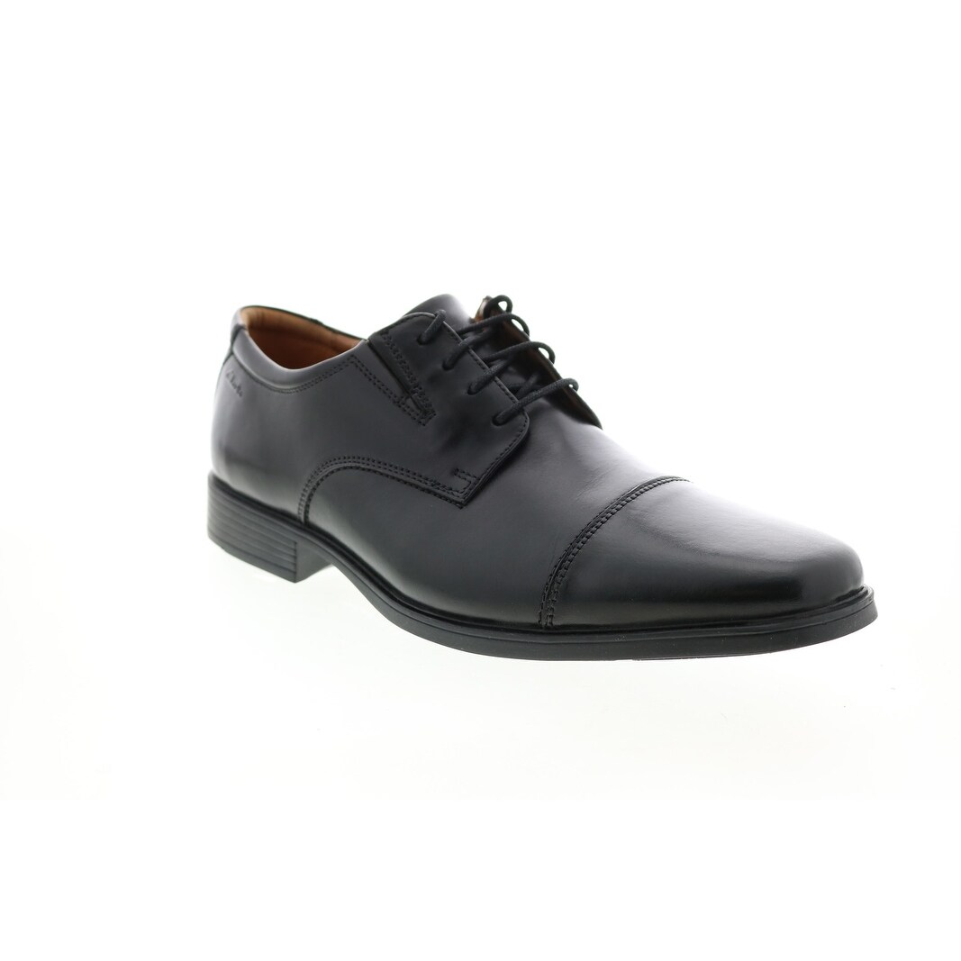 Clarks Tilden Cap Ox Black Mens Cap Toe Oxfords & Lace Ups
