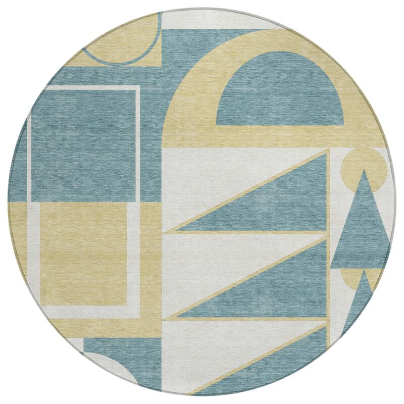 Machine Washable Indoor/ Outdoor Modern Crowley Chantille Rug