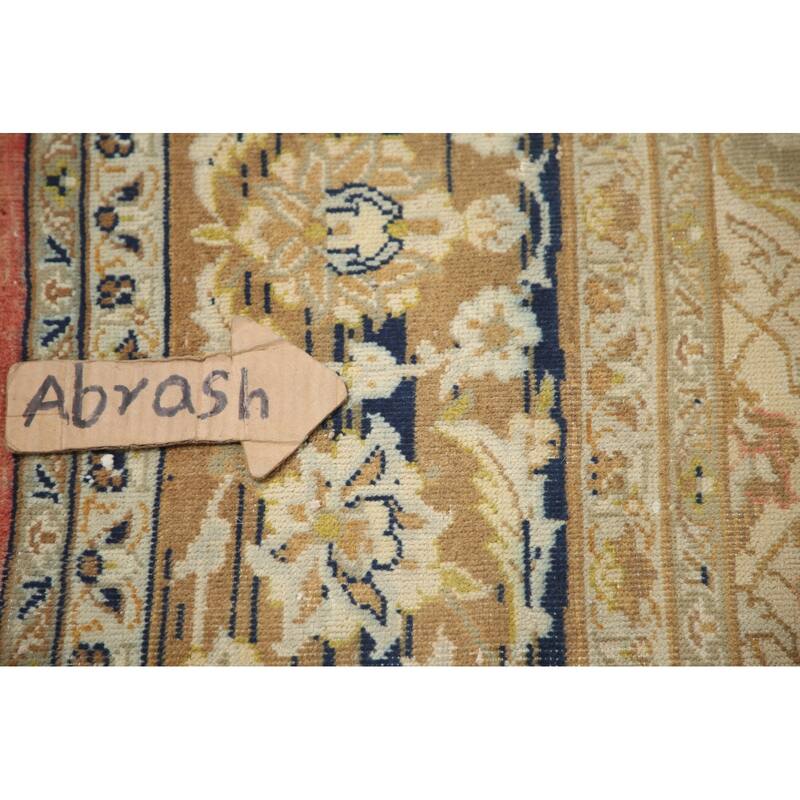 Hand Knotted Oriental 100% Wool Carpet Traditional Floral Red Najafabad Area Rug - 11' 5'' X 7' 9''