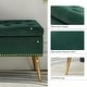 preview thumbnail 82 of 137, HULALA HOME Neptunus Modern 45.5" W Velvet Bedroom Storage Bench for End of Bed with Nailhead Trim