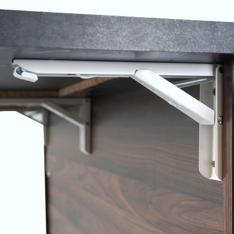 Kitchen Island with Trash Can Storage and Adjustable Shelf