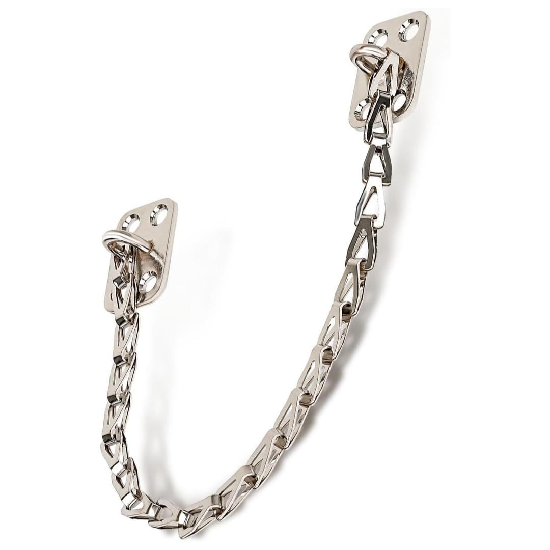 Mega Handles 12-Inch Transom Door Chain – Heavy-Duty Chain Stopper for Transom Windows, Cabinet Doors, Lids & Safety Restraint