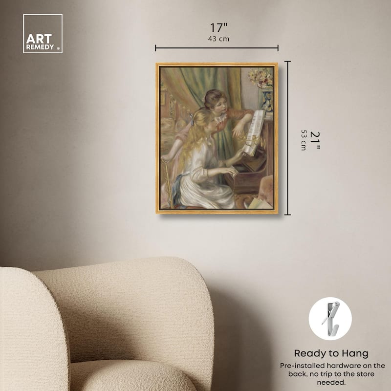 Young Girls at the Piano Canvas by Art Remedy