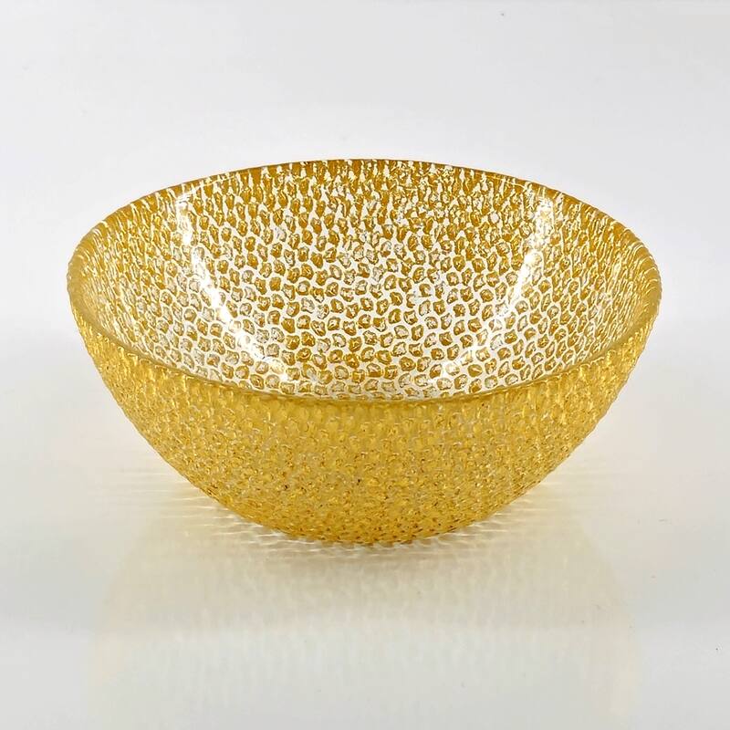 Glass Bowls with Pebble Pattern Perfect for Casual Meals or Festive Gatherings