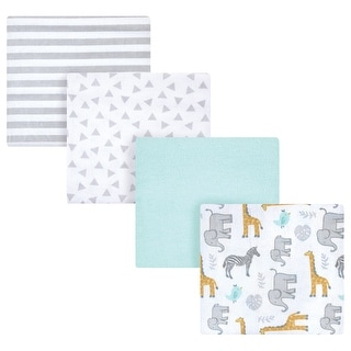 Hudson Baby Unisex Baby Cotton Flannel Receiving Blankets, Yellow Safari, One Size - Yellow Safari - One Size