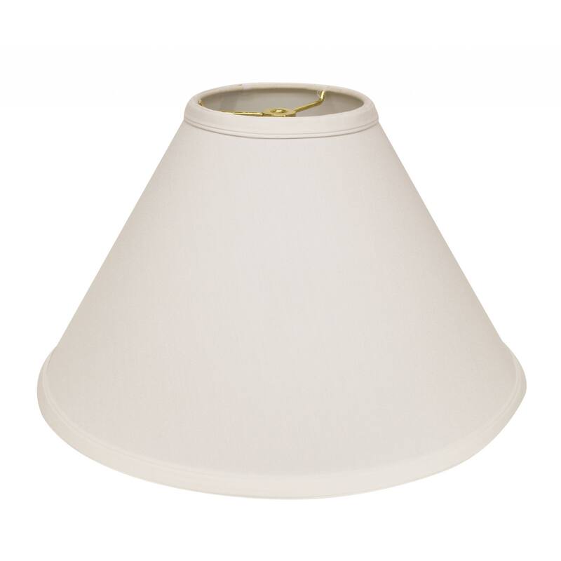 17" White Deep Cone Slanted No Slub Lampshade - 17"x17"x12"