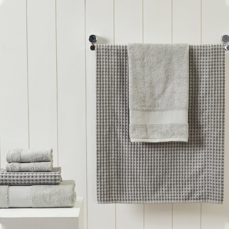 Modern Threads 6-Piece Yarn Dyed Cobblestone Jacquard Towel Set