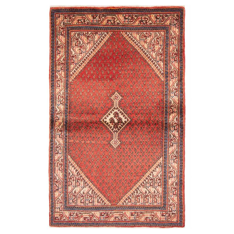 ECARPETGALLERY Hand-knotted Andelz Red Wool Rug - 4'2 x 6'9 - Red - 4'2 x 6'9