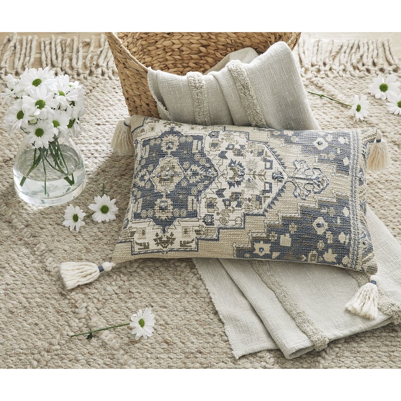 Signature Design by Ashley Winbury Blue/Beige Pillow (Set of 4)