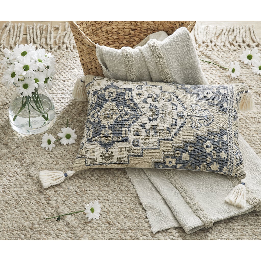 Signature Design by Ashley Winbury Blue/Tan/White Pillow