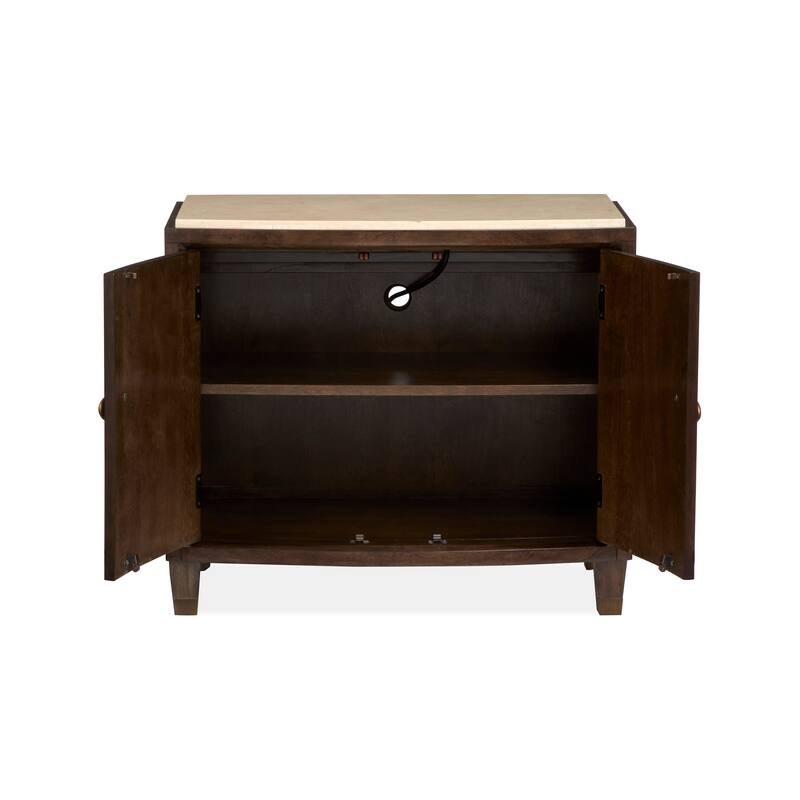 Magnussen Home Rowan Espresso Door Nightstand