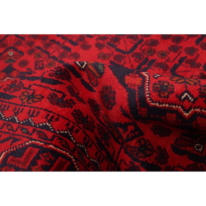 ECARPETGALLERY Hand-knotted Finest Khal Mohammadi Red Wool Rug - 3'11 x 6'0