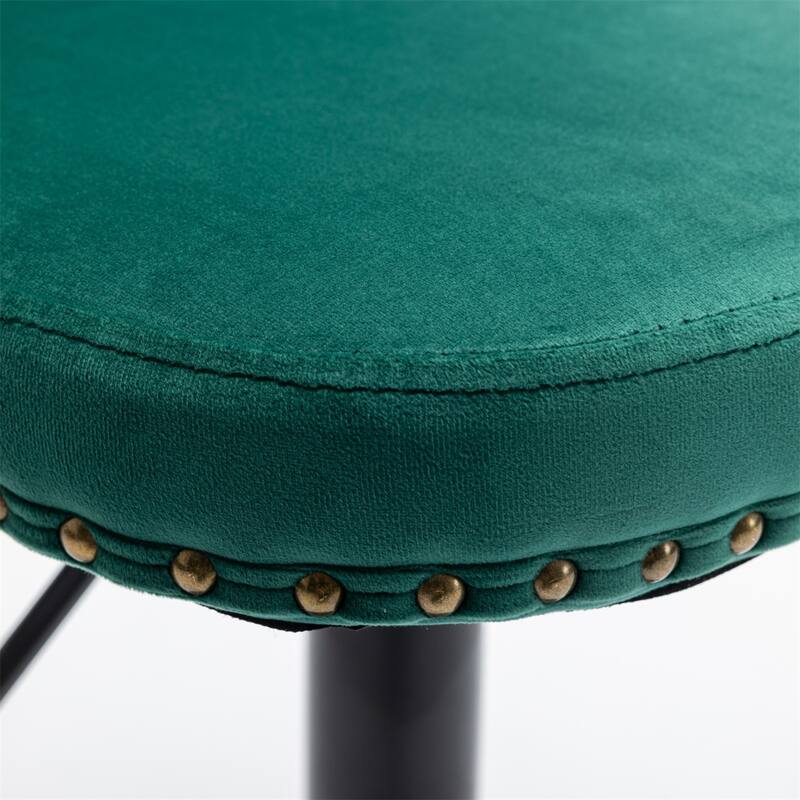 Swivel Velvet Barstools Adjusatble Seat Height,Bar Stools,Set of 2