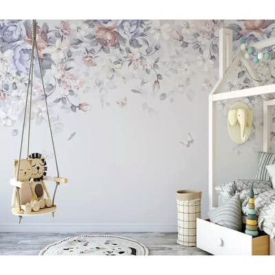 GK Wall Design Dark Floral Soft Vintage Blossom Removable Wallpaper
