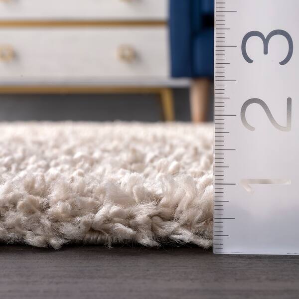 dimension image slide 4 of 8, Brooklyn Rug Co Kara Solid Shag Area Rug