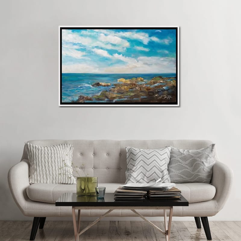 "Into the Horizon I" by Julie Derice Framed