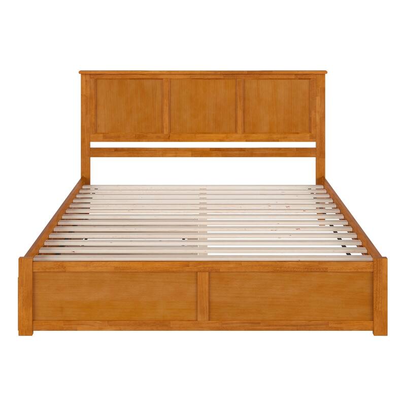 AFI Madison Platform Bed with Footboard & Twin XL Trundle