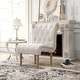 preview thumbnail 11 of 19, Upholstered Accent Lounge Chair for Bedroom Living Room Armless Slipper Chair with Wood Legs