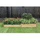 preview thumbnail 1 of 6, Natural Brown Wood 2-Section Raised Garden Bed
