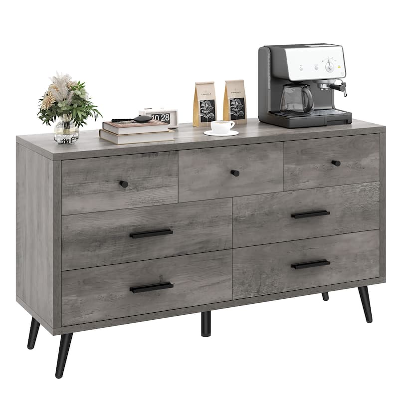 Moasis 7 Drawer Double Dresser Storage Dresser