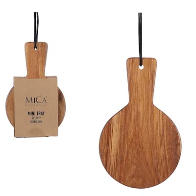 Set of 2 Kito Mini Round Cutting Boards 6.3" x 3.95" - ST - Brown