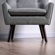 preview thumbnail 10 of 8, Valla Modern Wood Button Tufted Flared Arms Accent Chair by Carson Carrington