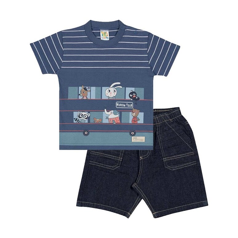 Shop Baby Boy Outfit Infant Striped Shirt And Shorts Set Pulla Bulla 6 12 Months Overstock 12900282