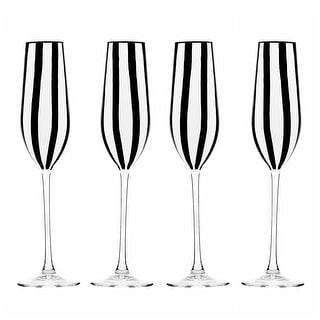 10 Strawberry Street Black & White Stripe Glassware