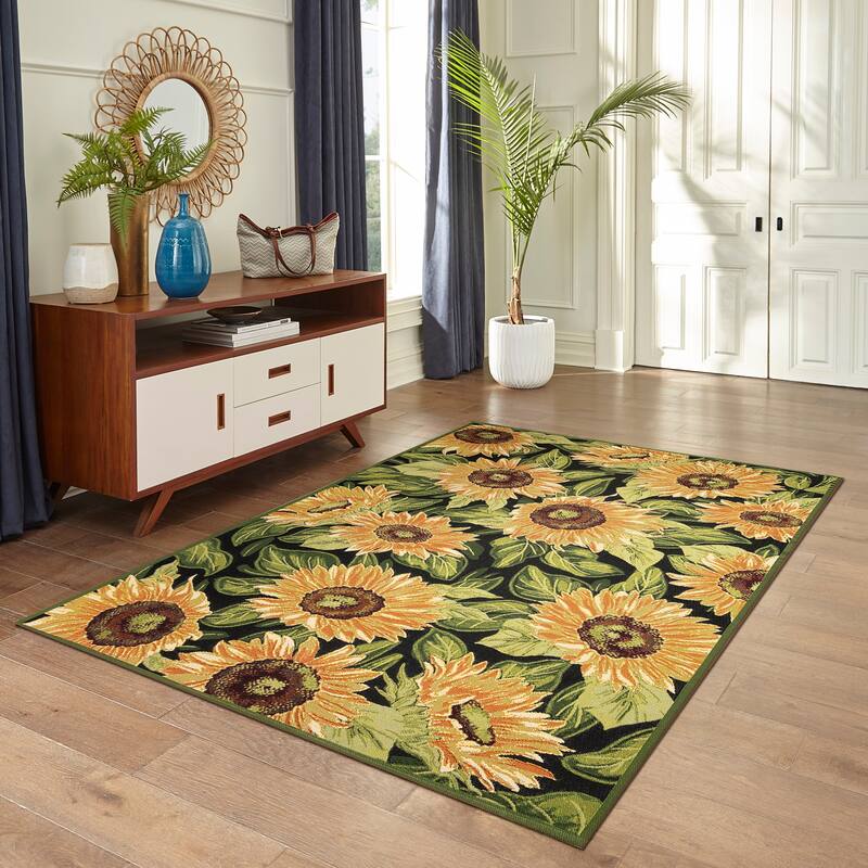 Liora Manne Marina Sunflowers Indoor/Outdoor Rug
