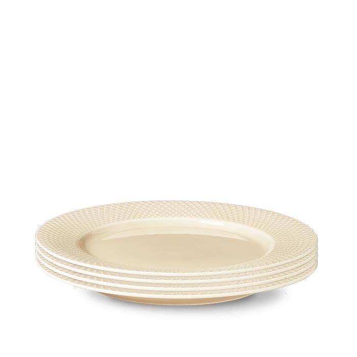 Rhombe Earth Dinner Plate Set, Marble, 4 Pcs. - 10.6