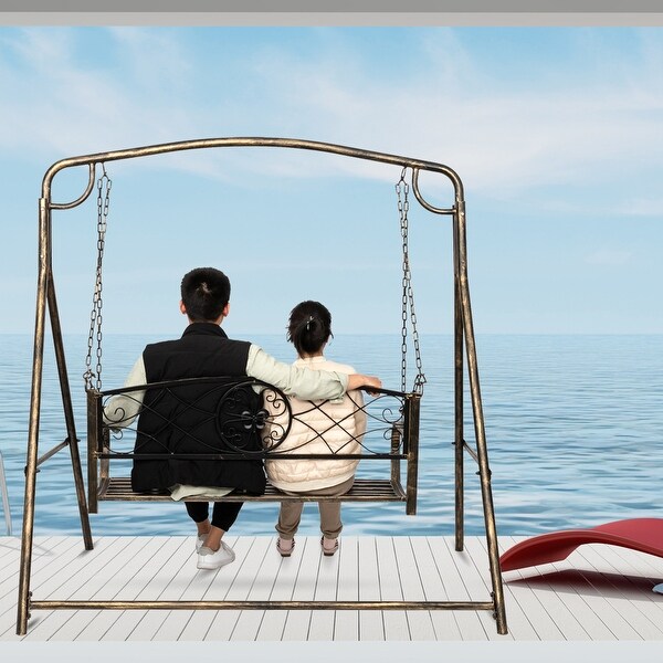 Gold swing chair deals