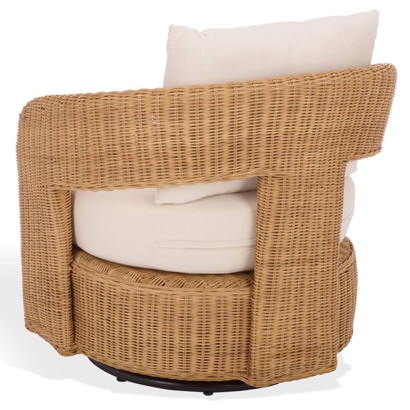 SAFAVIEH Couture Leanna Rattan Swivel Chair - 31"W x 30"D x 29"H