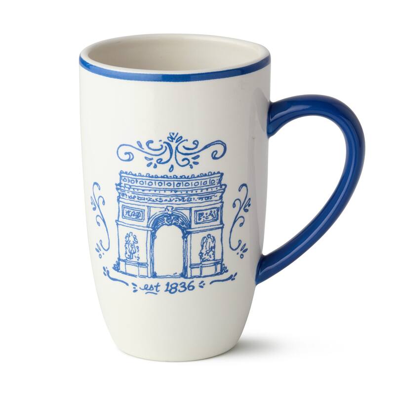 Certified International Bistro 14 oz. Mugs, Set of 4 Assorted Designs