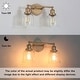 preview thumbnail 6 of 7, Ciare Modern Wall Sconce Bathroom Vanity Lights Gold Bell Dimmable Glass Shade - L 15"x W 7"x H 10"