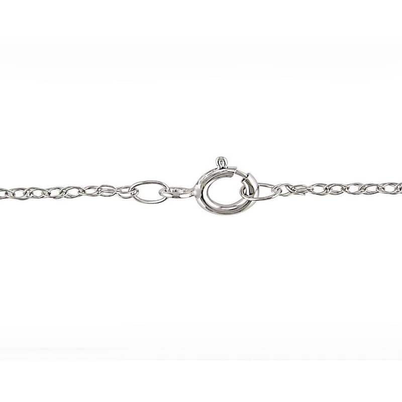 1/3ct Round Bezel Solitaire Diamond Pendant Necklace White Gold