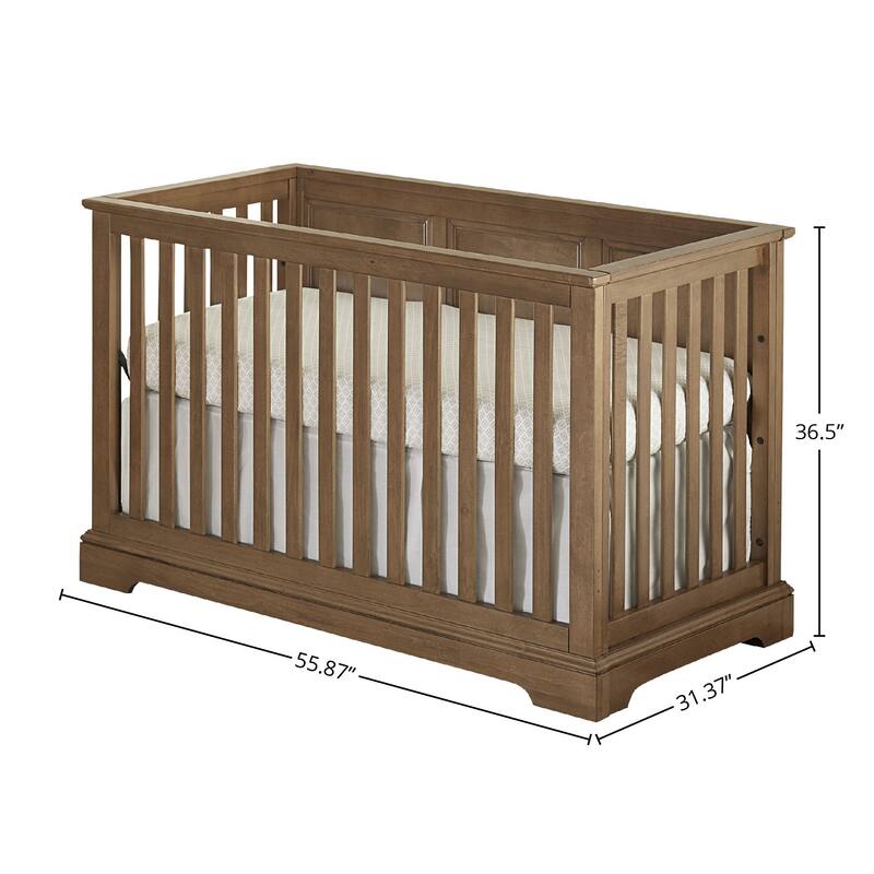 Hanley 56" Wide Island Crib, Cashew