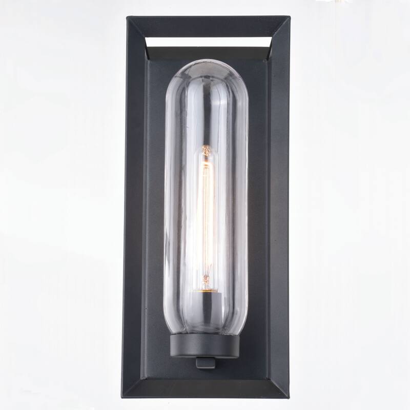 James Allan 16" Tall Outdoor Wall Sconce with Clear Glass Shade