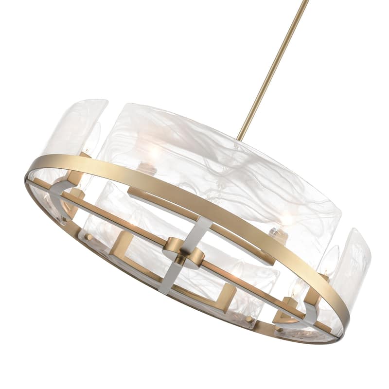 Artcraft Skye 8-Light Chandelier - Brushed Brass Finish