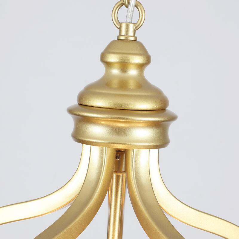 5-Light Metal Lantern Rustic Chandeliers for Entryway Hallway