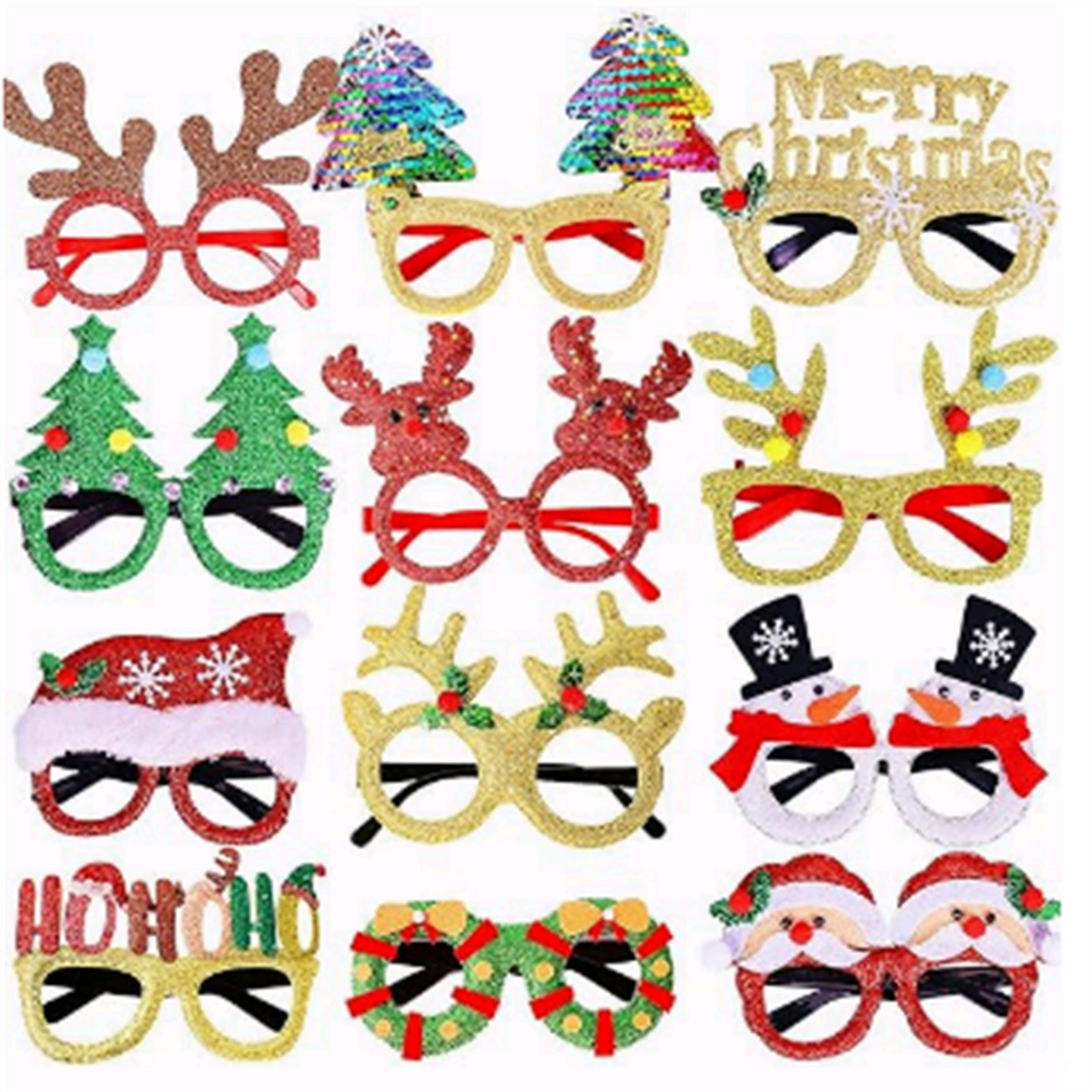 12Pcs Christmas Glasses