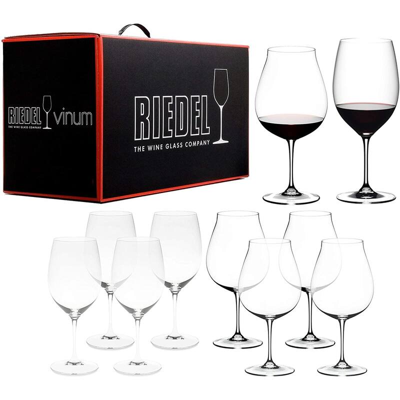 Riedel VINUM Mixed Red Varietal Set 4 Cabernet/Merlot and 4 New World Pinot Noir - Set of 8