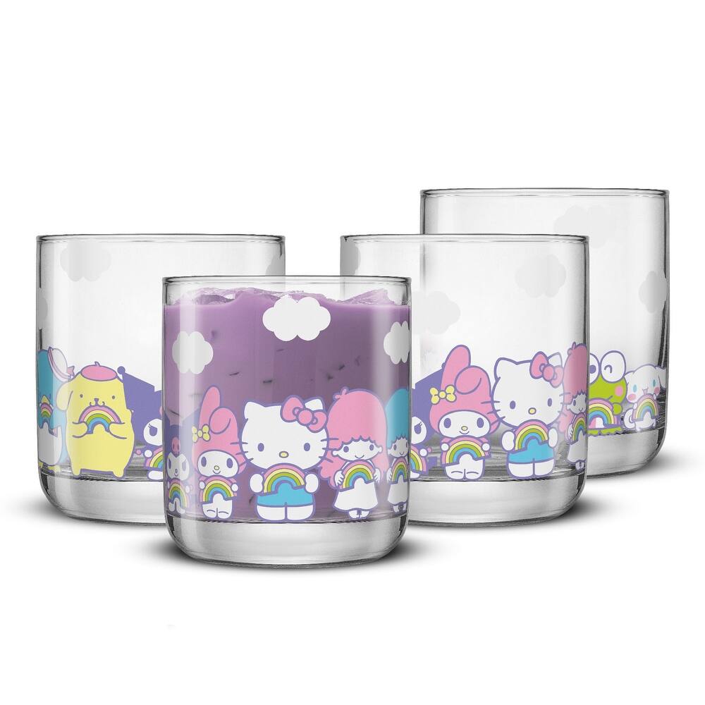 Hello Kitty® and Friends Rainbow Short Drinking Glasses - 10 oz - Set of 4