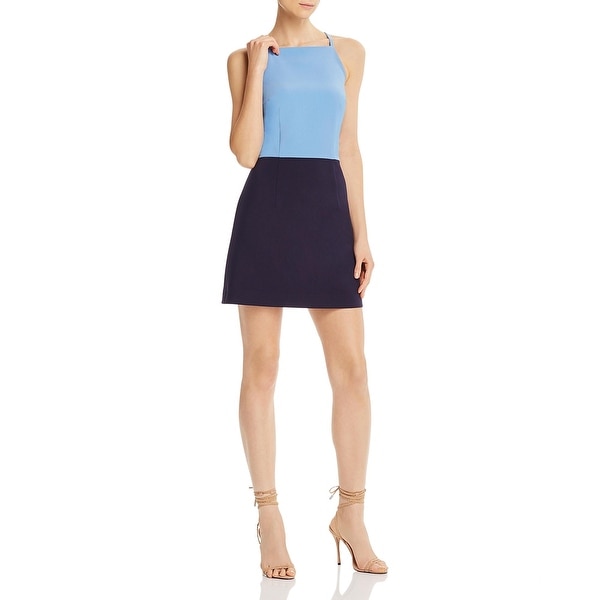 french connection whisper colorblock dress
