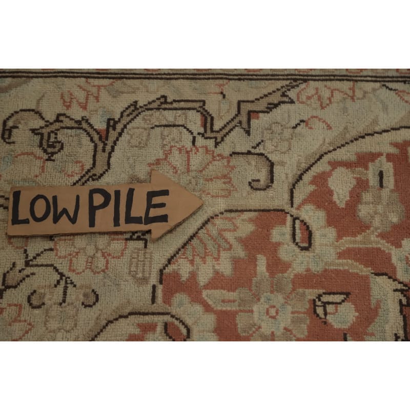 Hand Knotted Oriental 100% Wool Carpet Traditional Floral Oranges & Rust Kerman Area Rug - 12' 4'' X 9' 5''