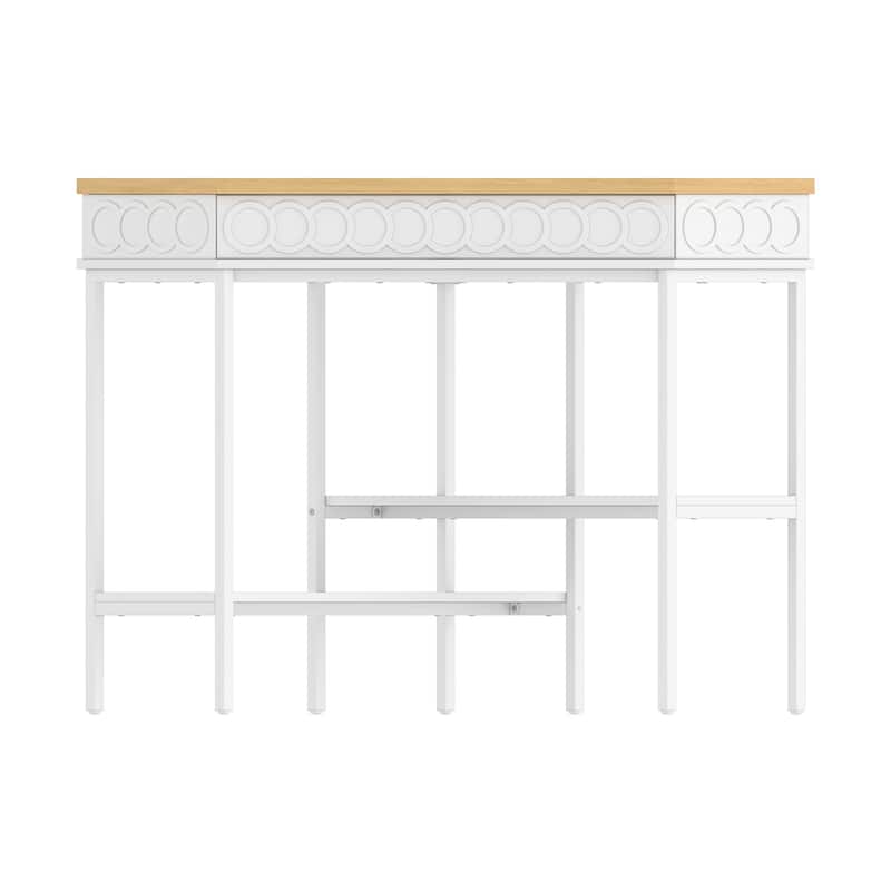 360° Rotating Corner Desk with Pull-Out Keyboard Tray – Small Space L-Shaped Computer Desk White & Oak