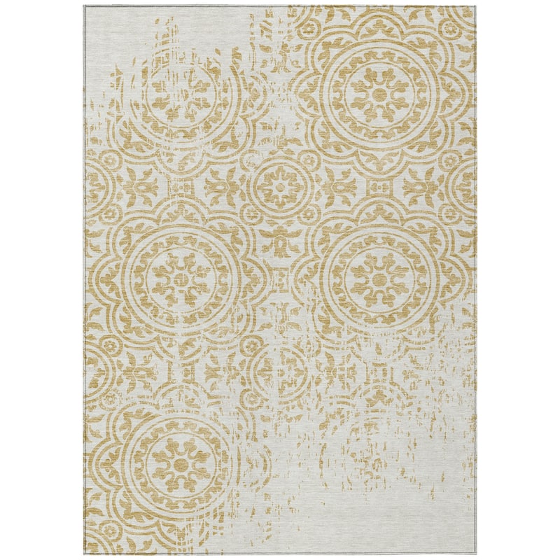 Machine Washable Indoor/ Outdoor Chantille Vintage Suzani Rug
