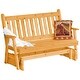 preview thumbnail 11 of 16, Pine 5' Traditional English Glider Natural Stain