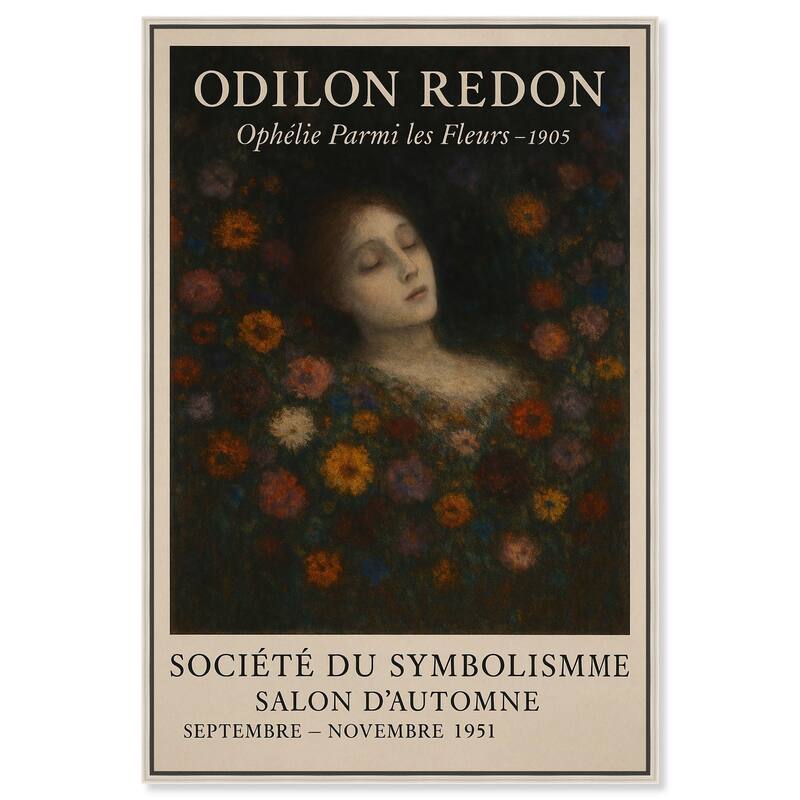 Redon's Beauty Canvas by Art Remedy - 30" x 45" - Silver
