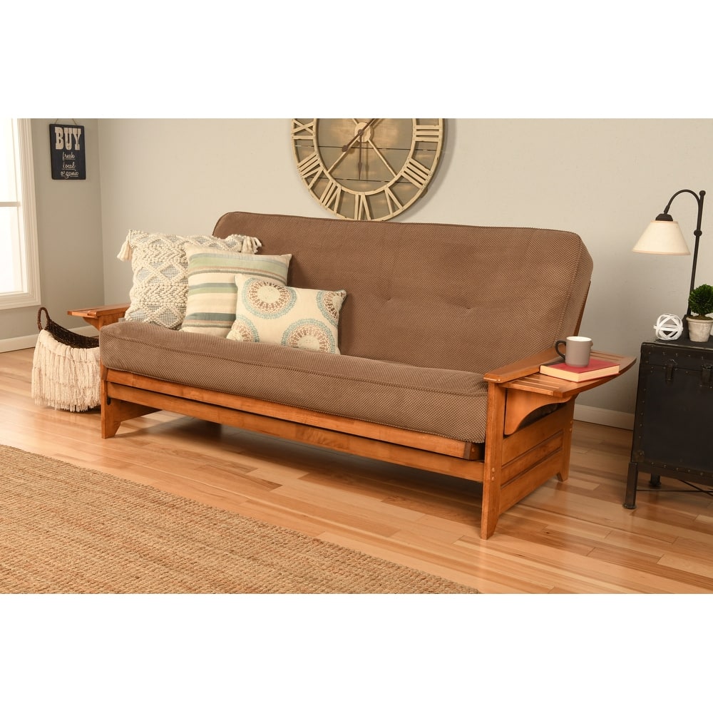 Copper Grove Dixie Honey Oak Full-size Futon Set with Suede Mattress