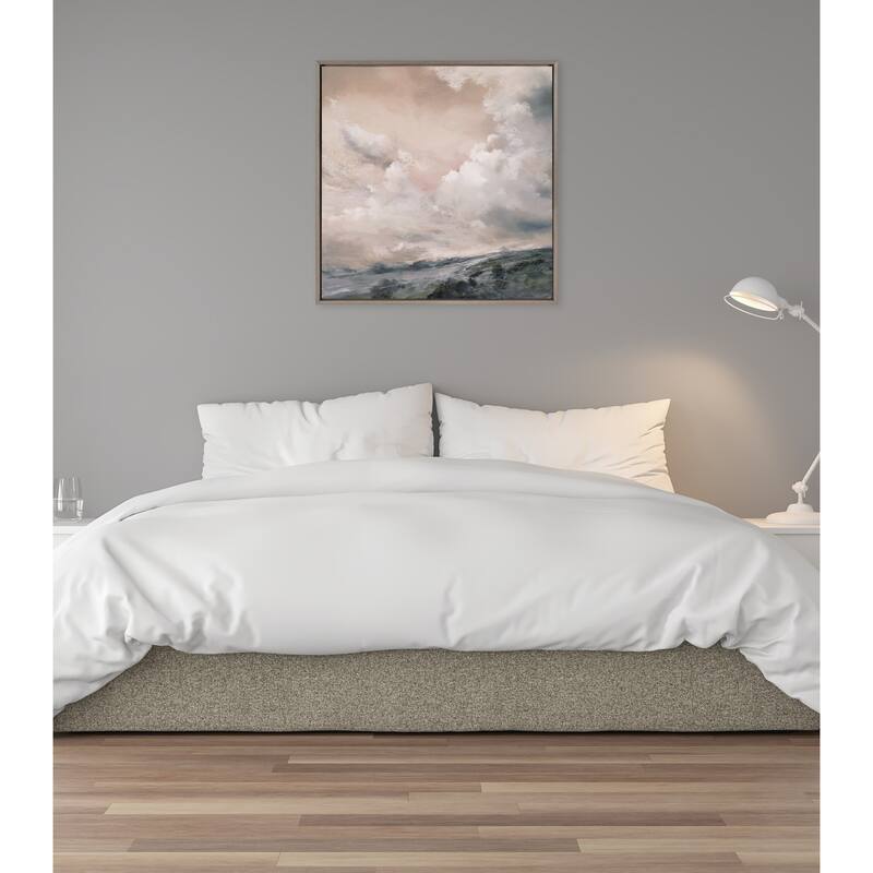 Kate and Laurel Sylvie When the North Wind Blows- Sepia Framed Canvas by Nel Whatmore